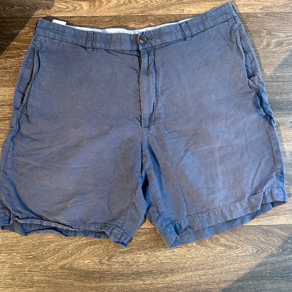 Men's Brooks Brothers Navy Blue Linen Shorts